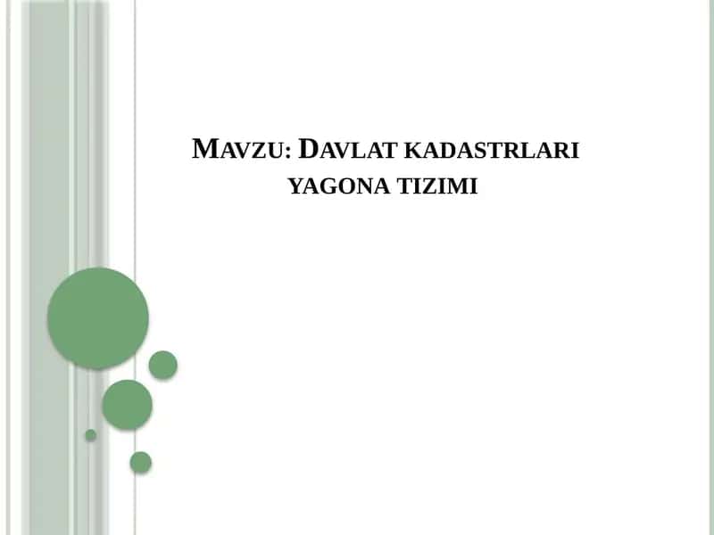 Davlatkadastrlariyagonatizimi