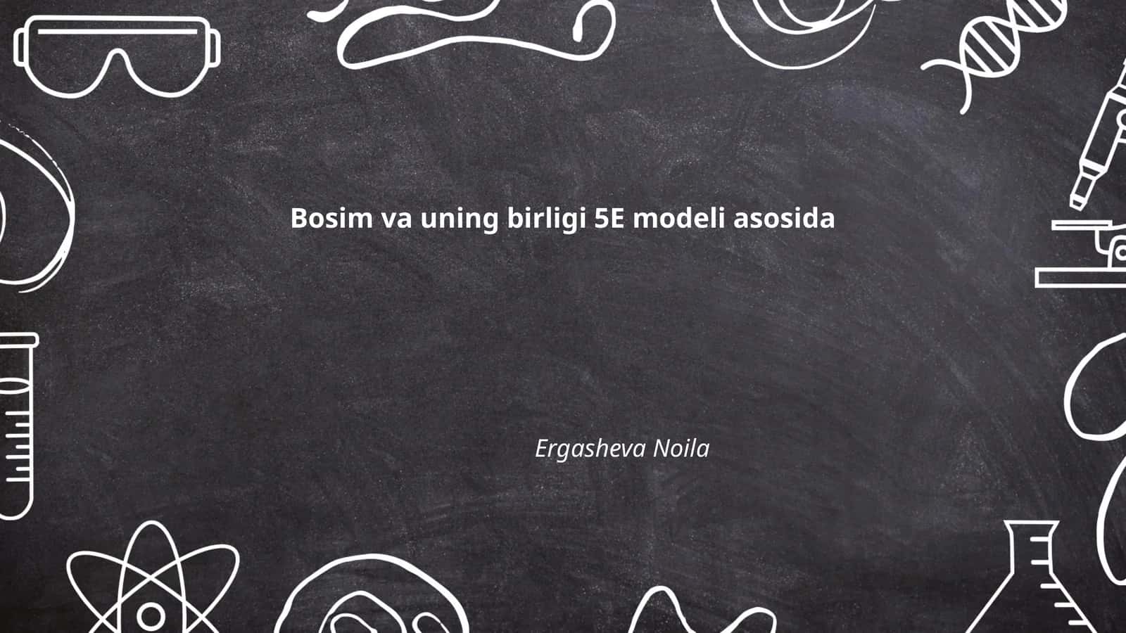 Bosim va uning birligi 5E modeli asosida