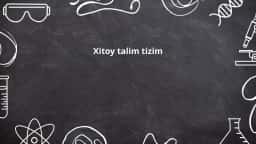 Xitoy talim tizim