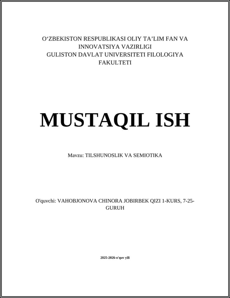 Tilshunoslik va semiotika
