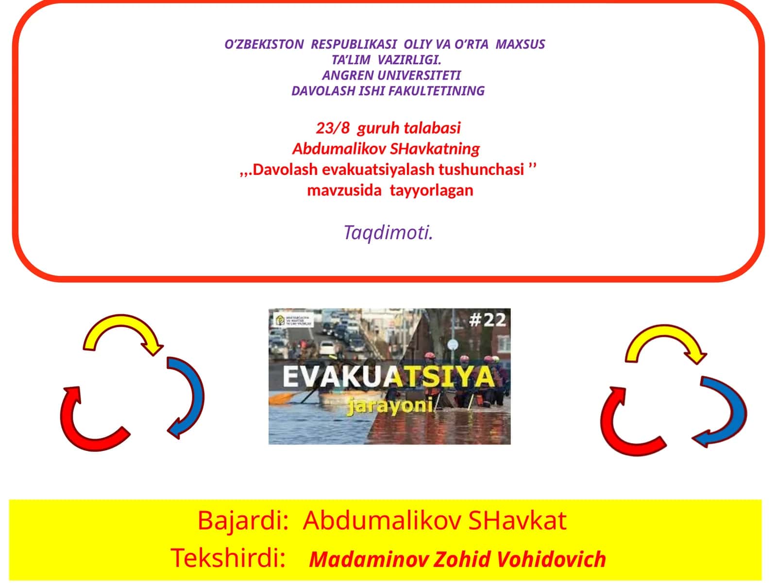 Davolash Isi Fakulteti Taqdimoti