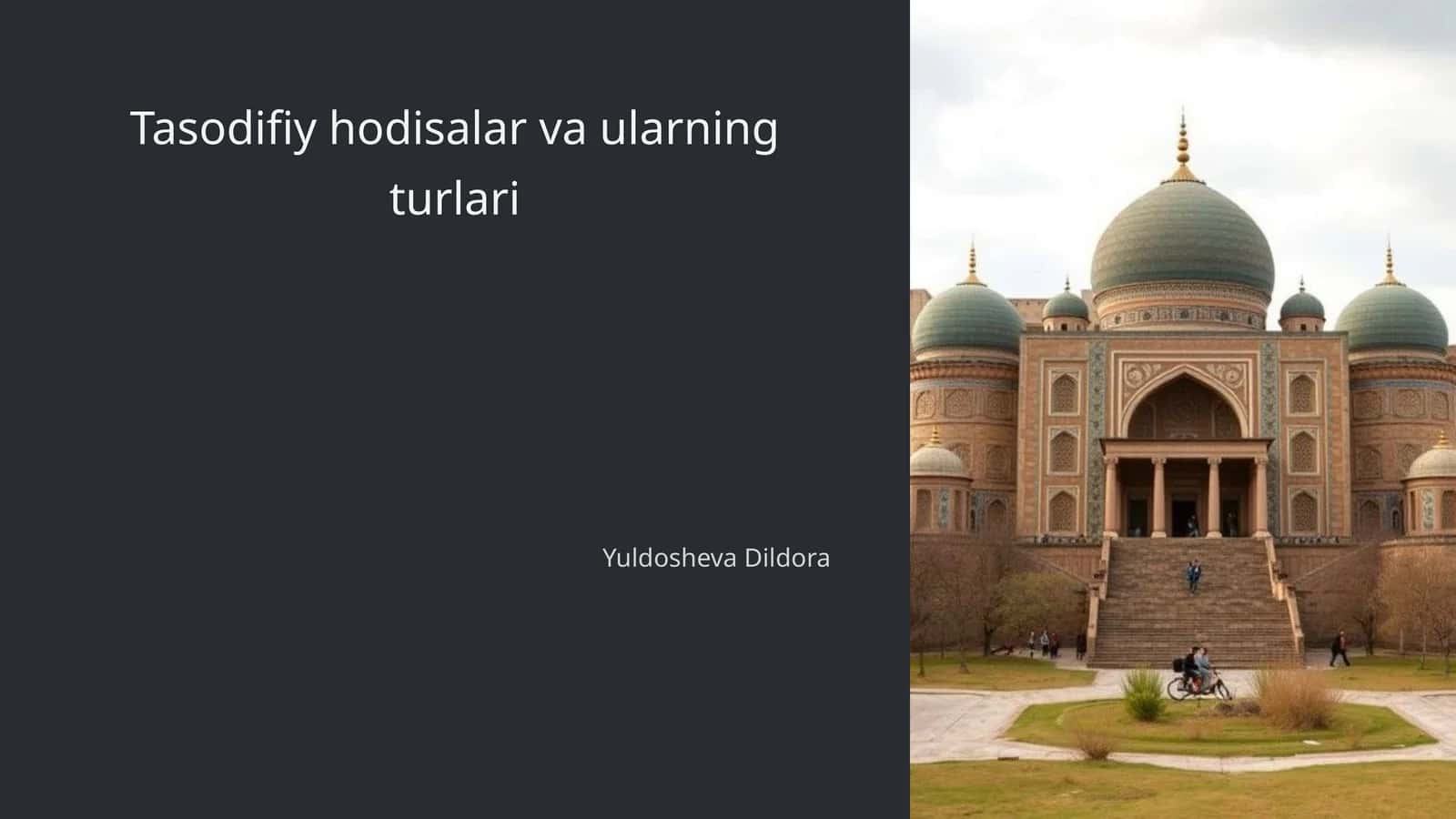 Tasodifiy hodisalar va ularning turlari