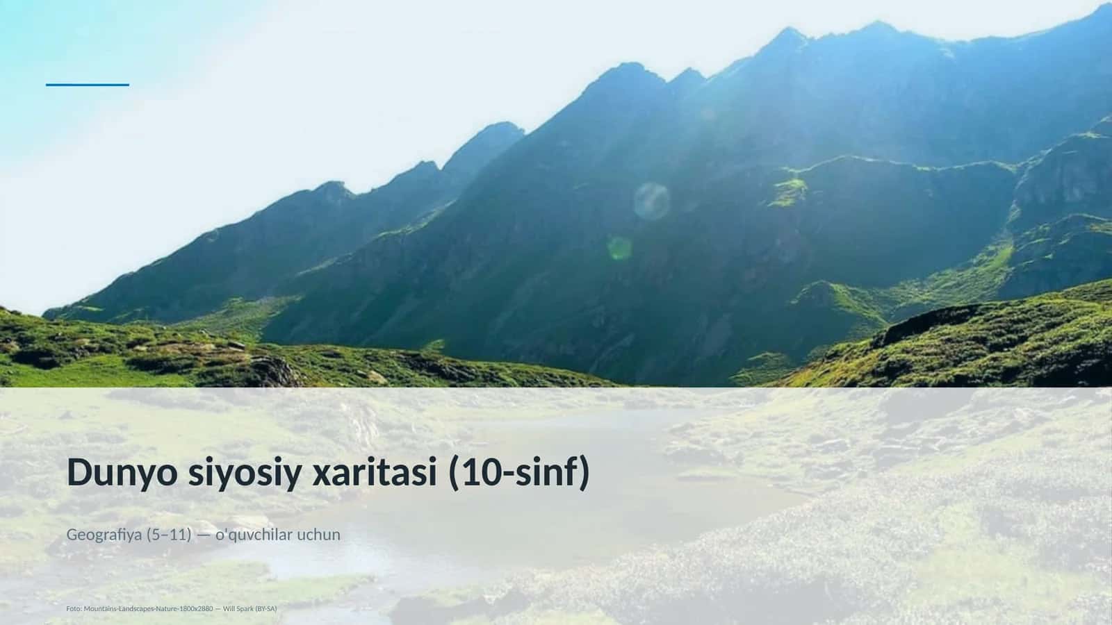 Dunyo siyosiy xaritasi (10-sinf)