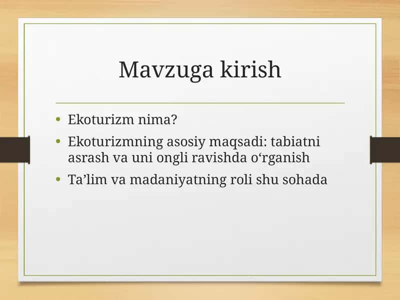 Ekoturizm