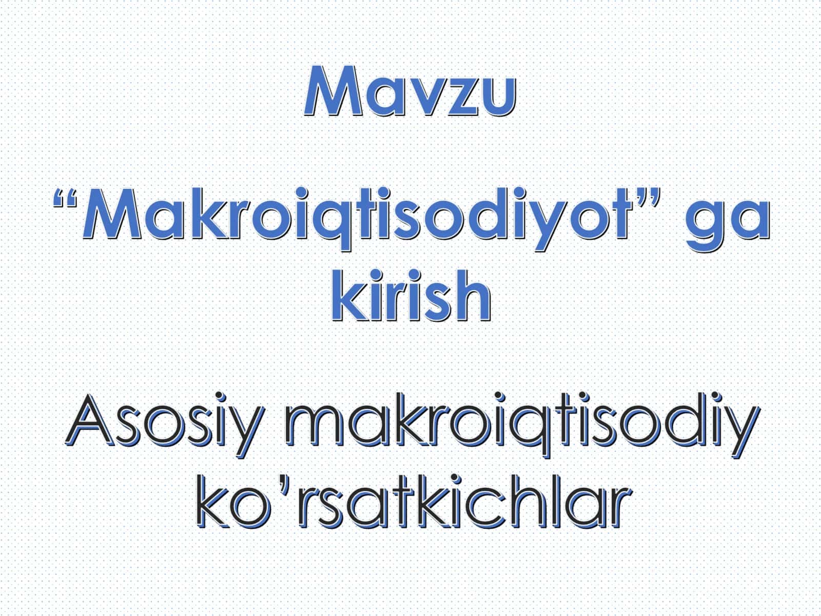 Adabiyotlar ro’yxati