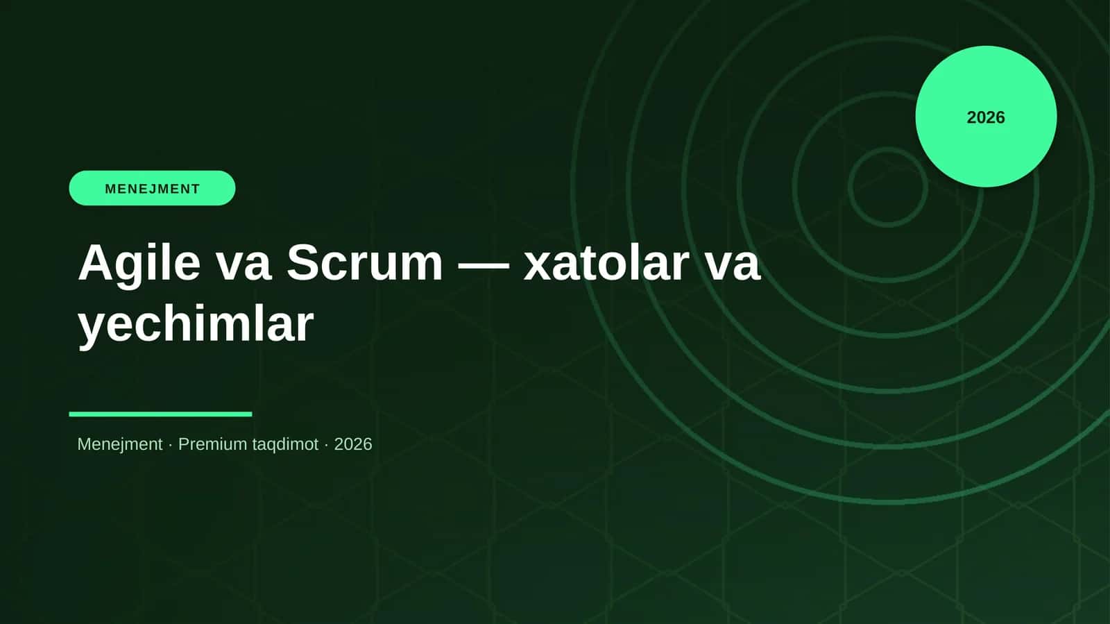 Agile va Scrum — xatolar va yechimlar