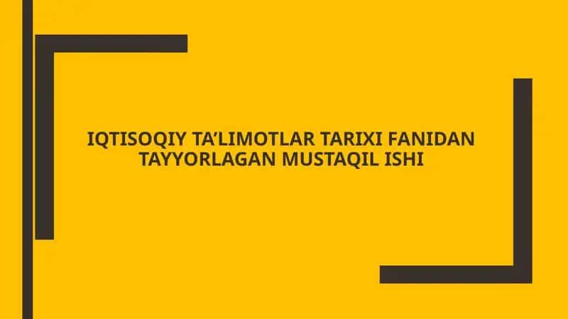 IX–XI ASRLARDA O‘RTA OSIYODAGI IQTISODIY FIKRLAR