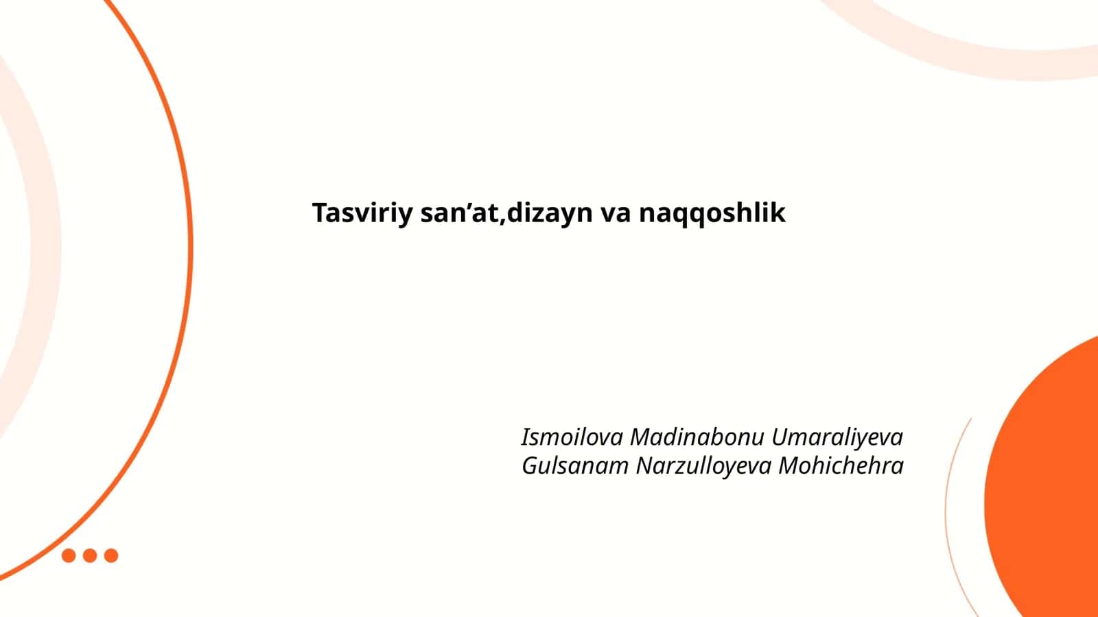 Tasviriy san’at asoslari va kompozitsiya