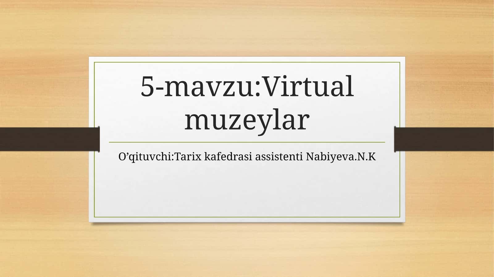 Virtual muzeylar