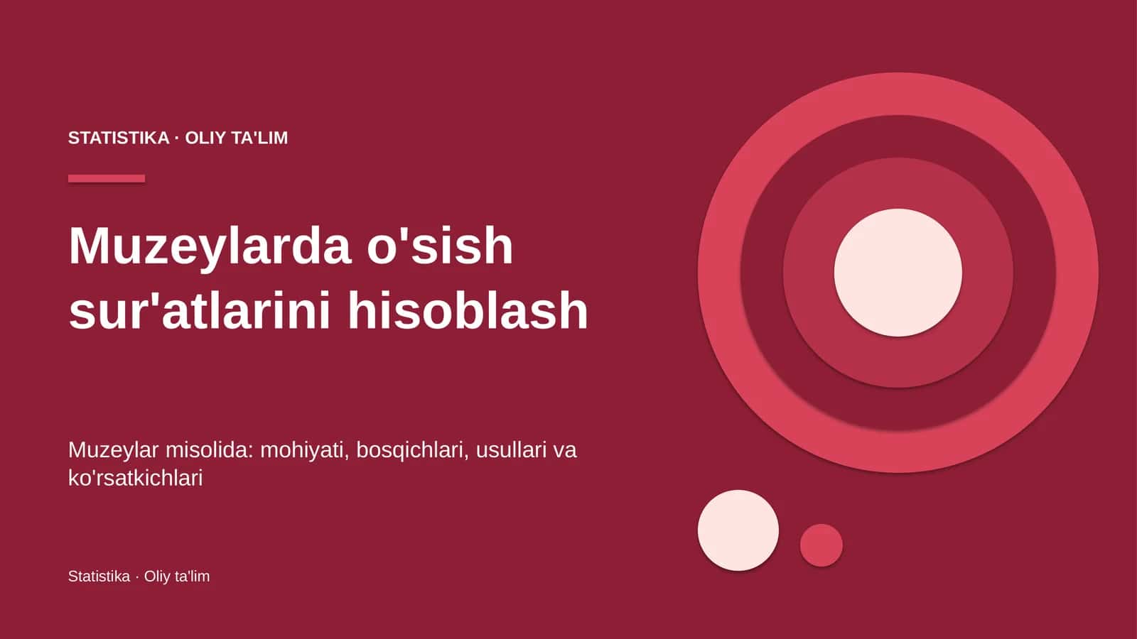 muzeylarda o'sish sur'atlarini hisoblash 3780