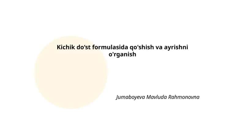 Natural sonlar bilan qo'shish