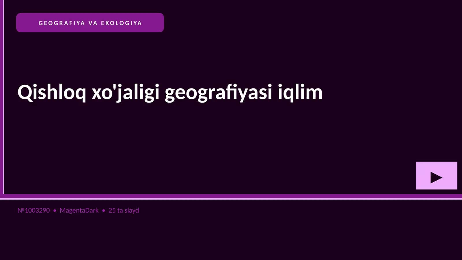 Qishloq xo'jaligi geografiyasi iqlim