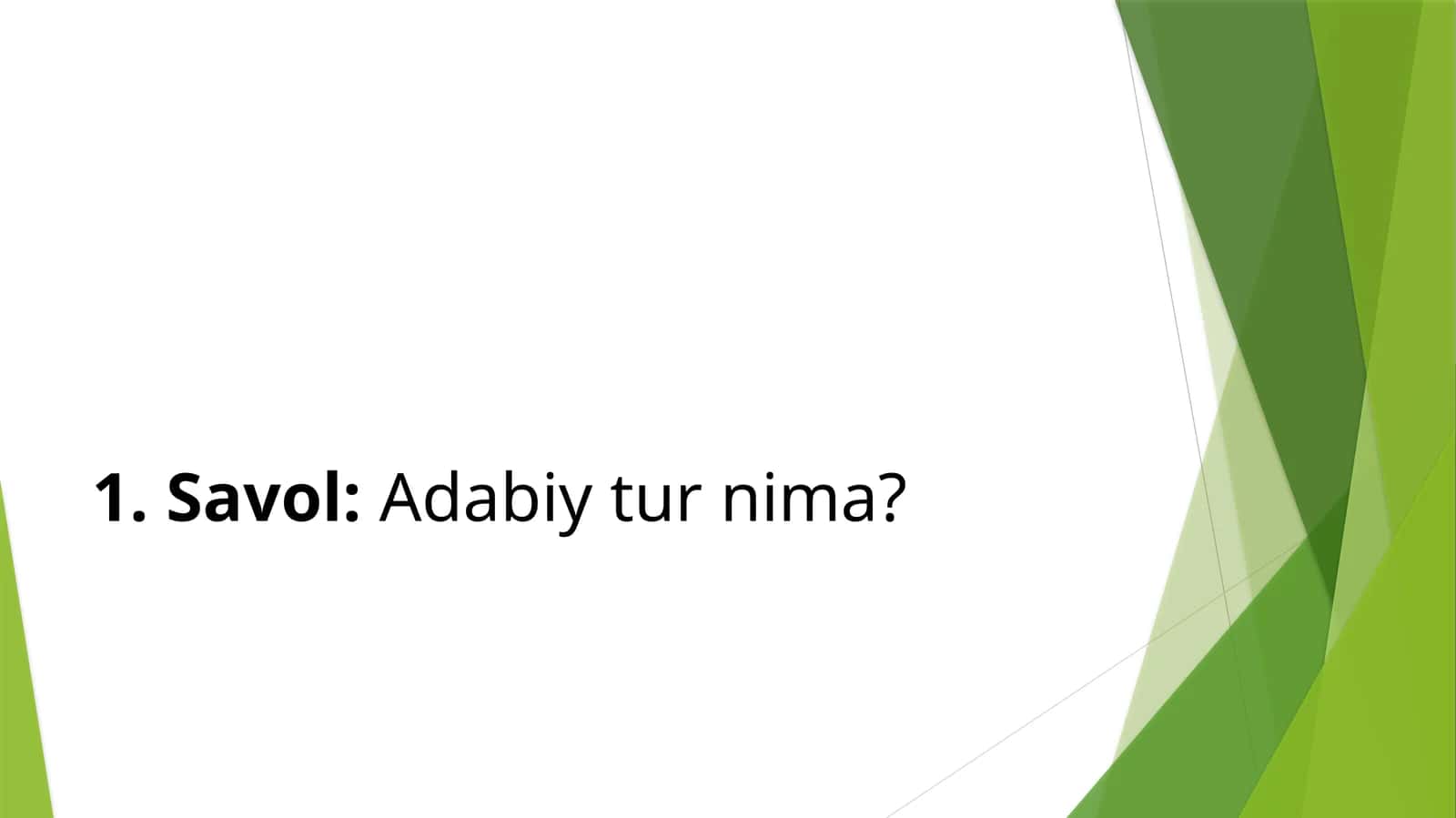 Adabiy turlari
