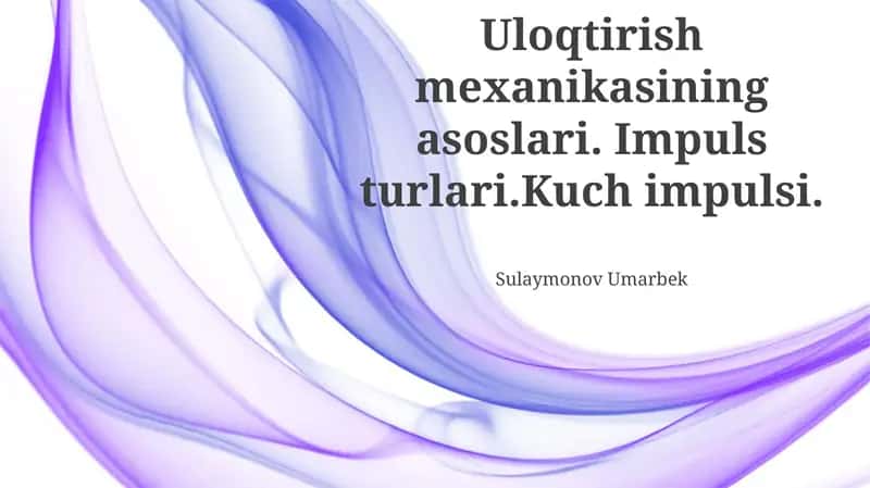 Otish mexanikasining asoslari