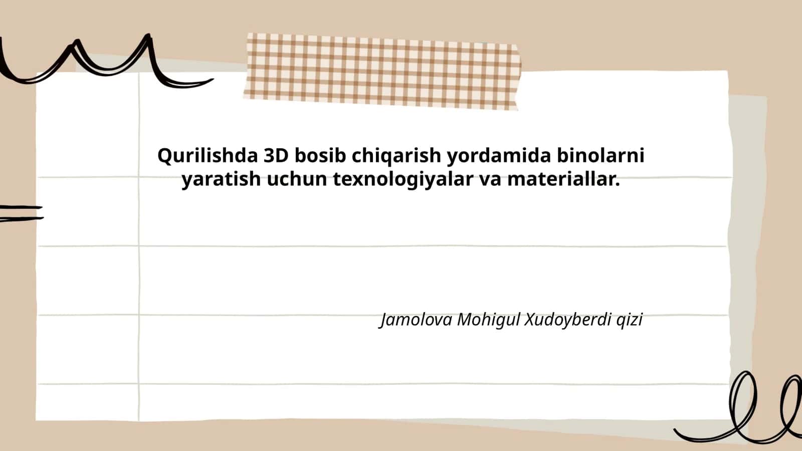 Qurilishda 3D bosib chiqarish yordamida binolarni yaratish uchun texnologiyalar va materiallar