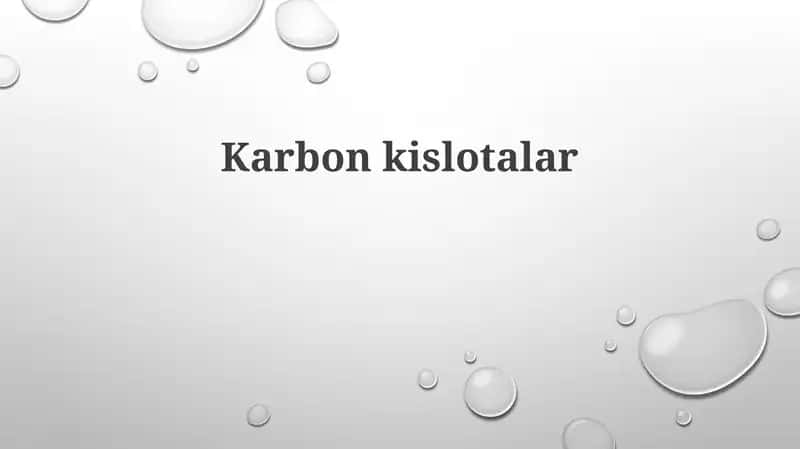 Karbonkislotalar
