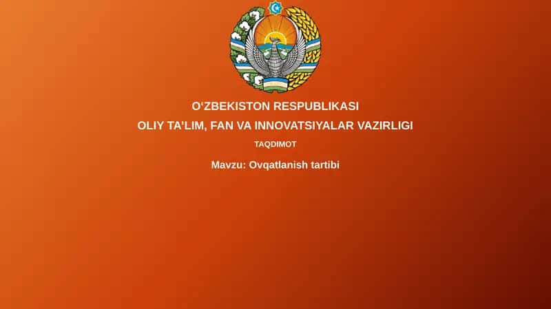 Ovqatlanishtartibi