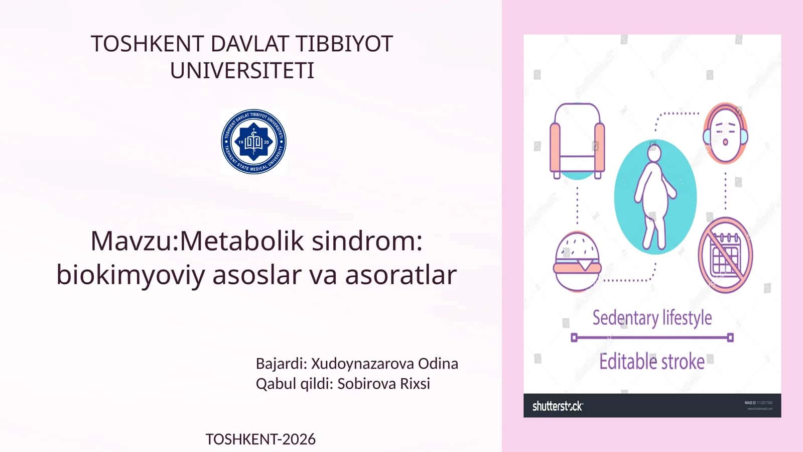 Metabolik sindrom: biokimyoviy asoslar va asoratlar