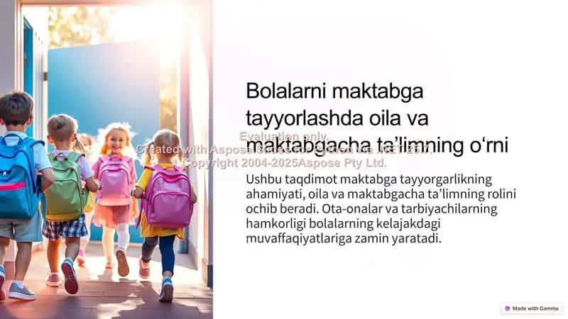 Bolalarni maktabga tayyorlashda oila va maktabgacha ta'limning o‘rni