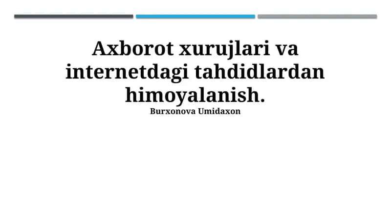 Axborot xavfsizligi