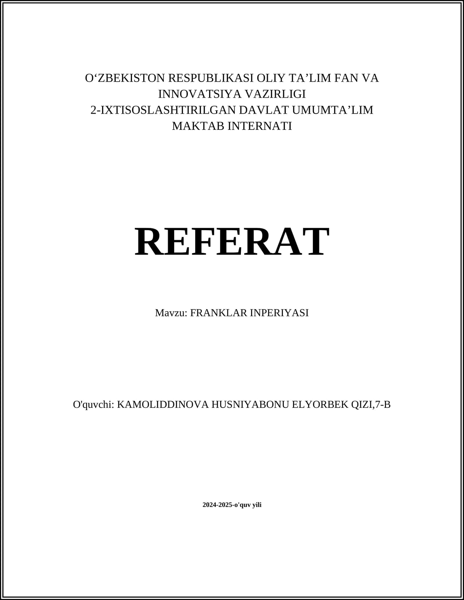 FRANKLAR INPERIYASI