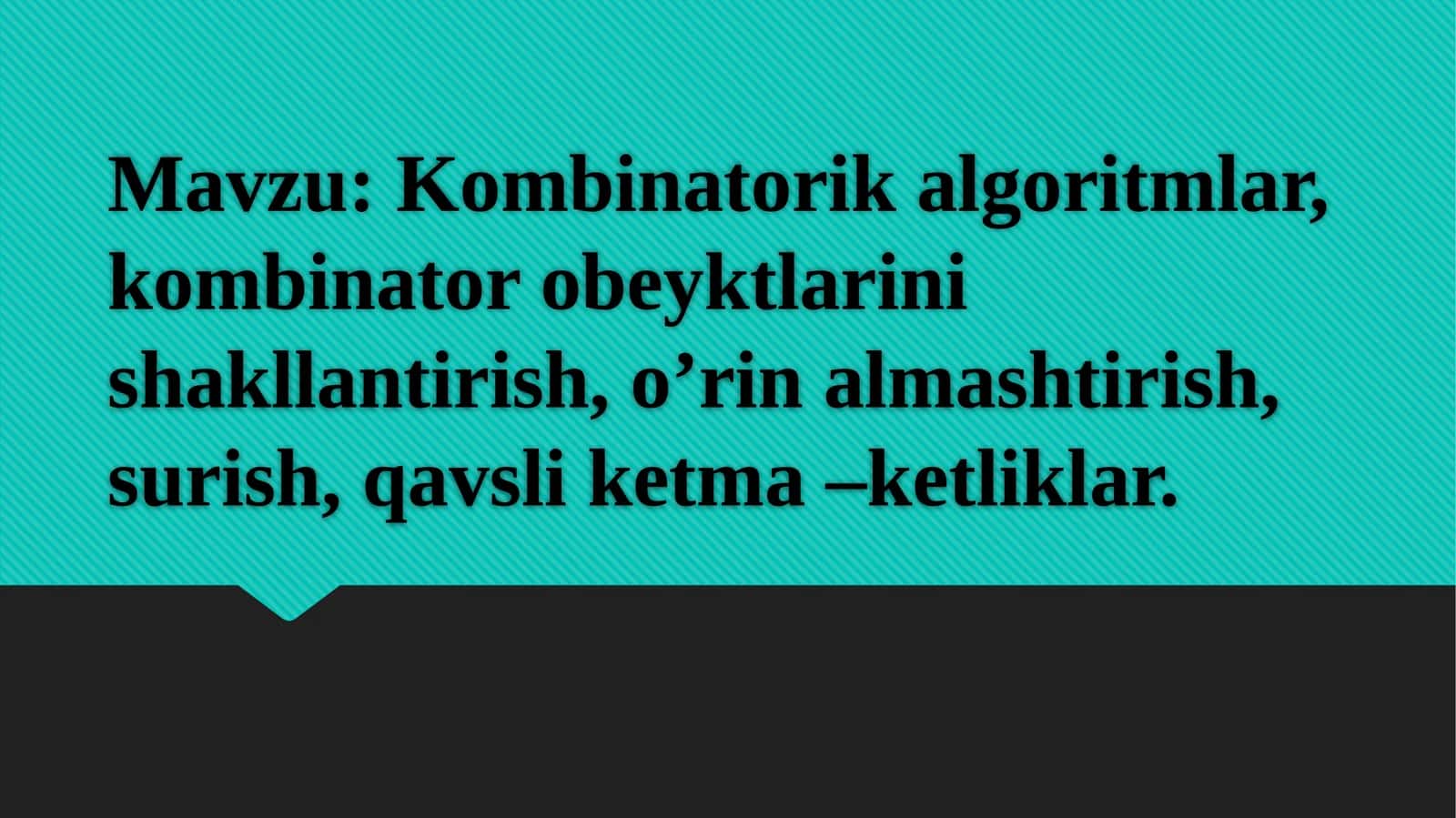 Kombinatorik algoritmlar
