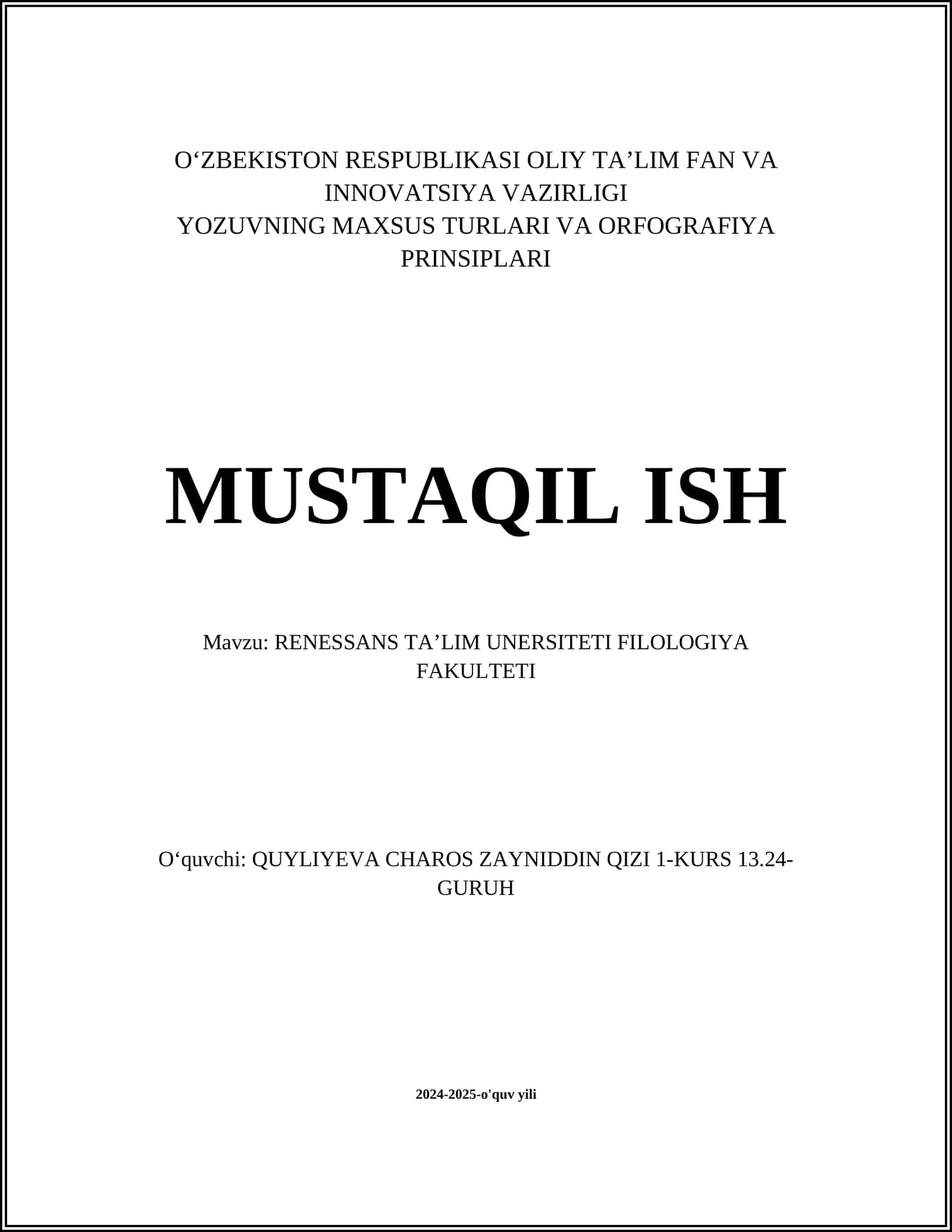 Yozuvning Maxsus Turlari va Orfografiya Prinsiplari
