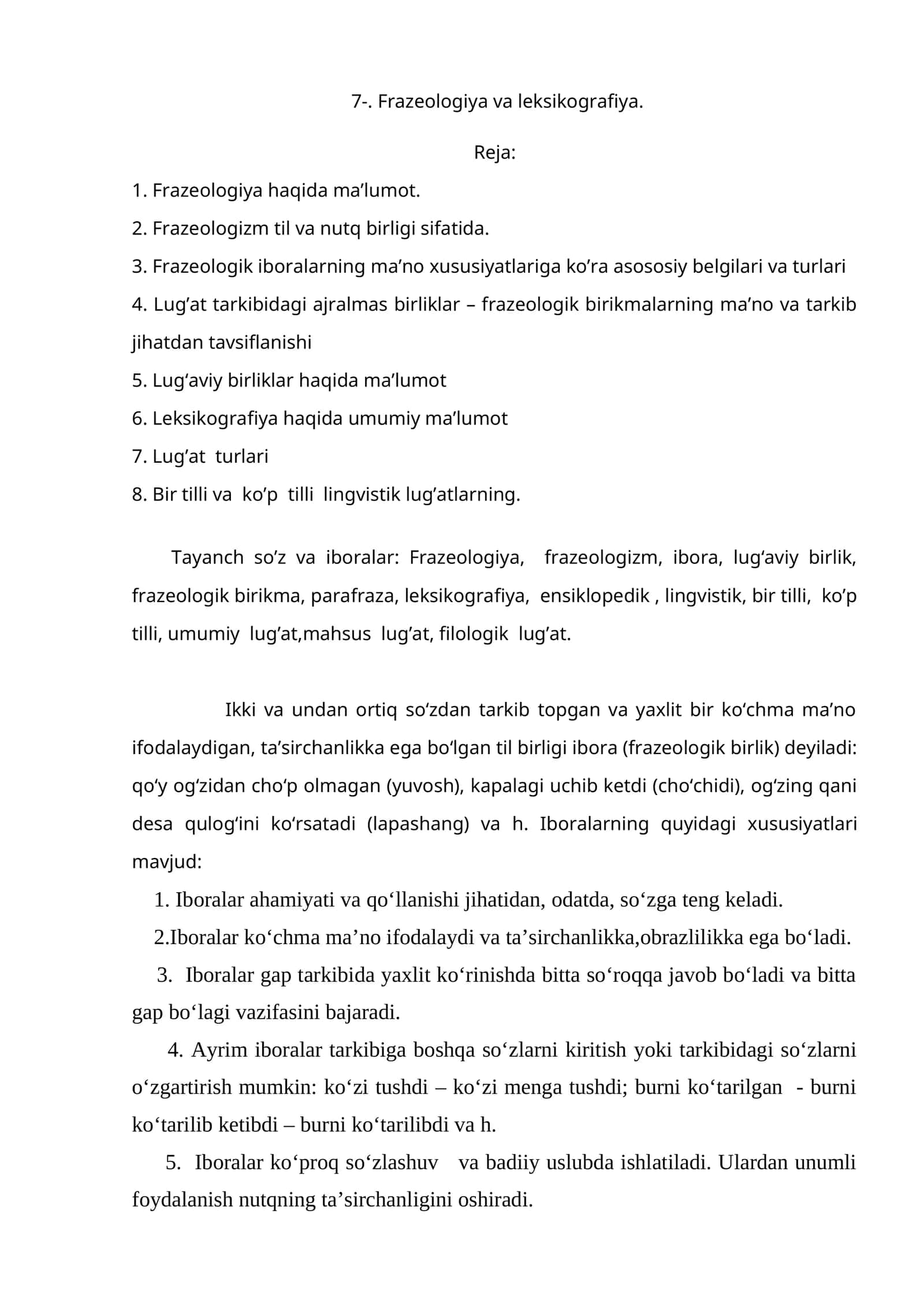 Frazeologiya va leksikografiya
