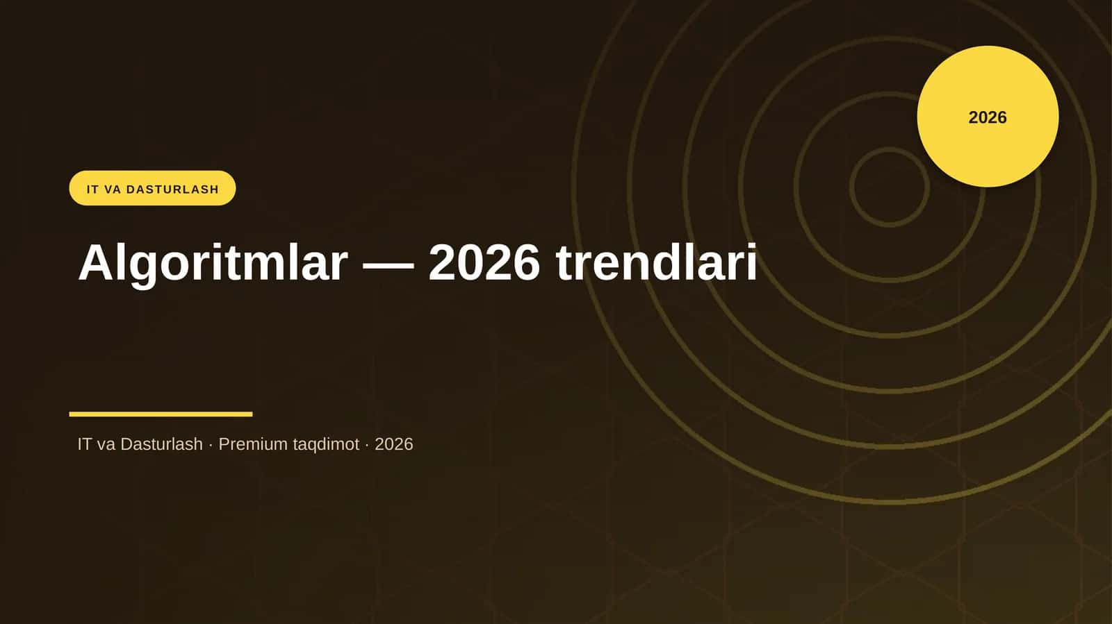 Algoritmlar — 2026 trendlari