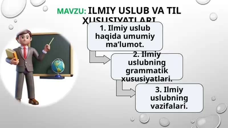 Ilmiy uslub va til xususiyatlari