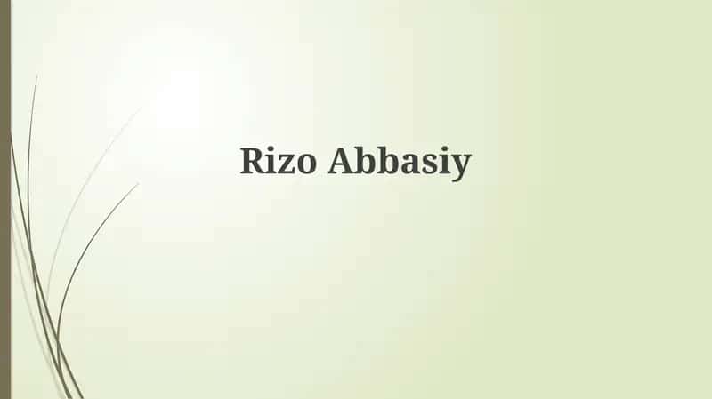 Rizo Abbosiy
