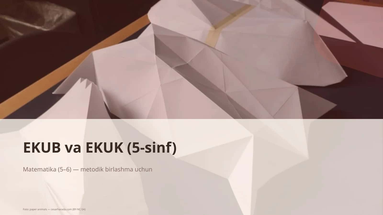 EKUB va EKUK (5-sinf)