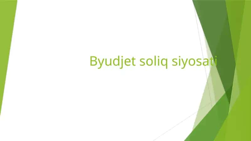 Byudjet soliq siyosati