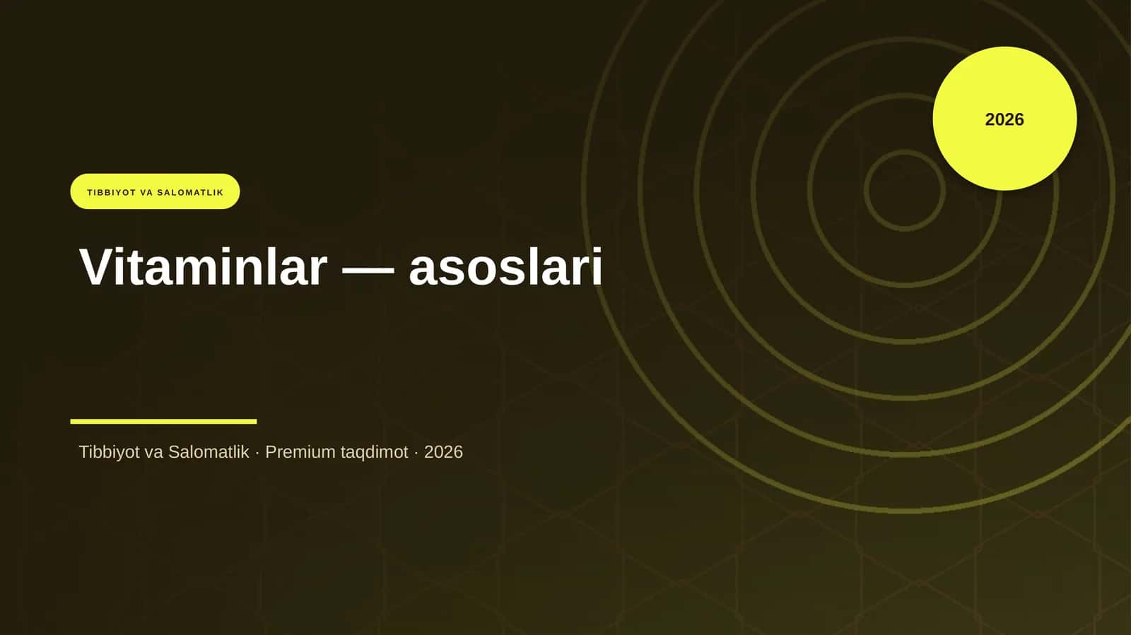 Vitaminlar — asoslari