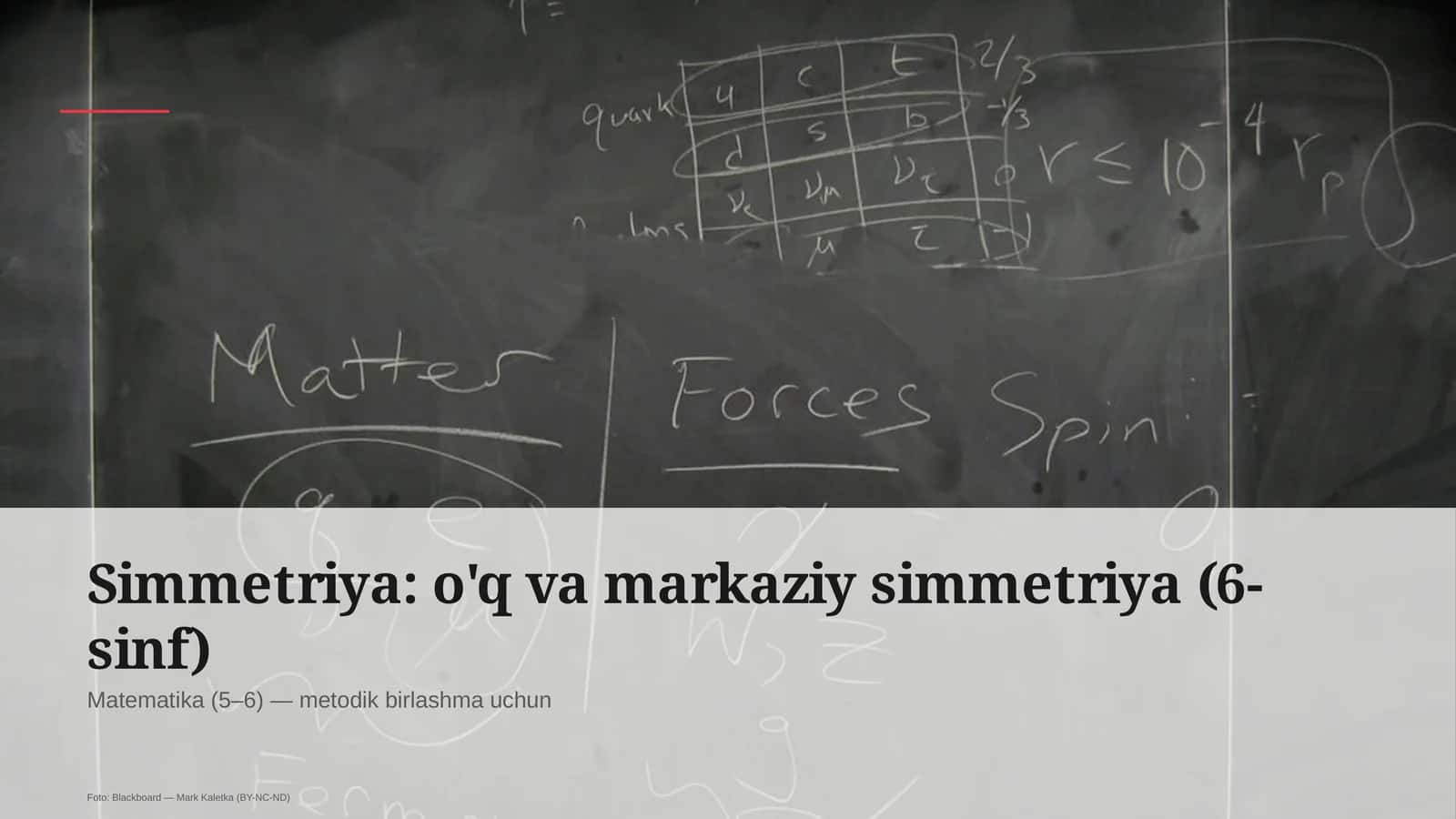 Simmetriya: o'q va markaziy simmetriya (6-sinf)