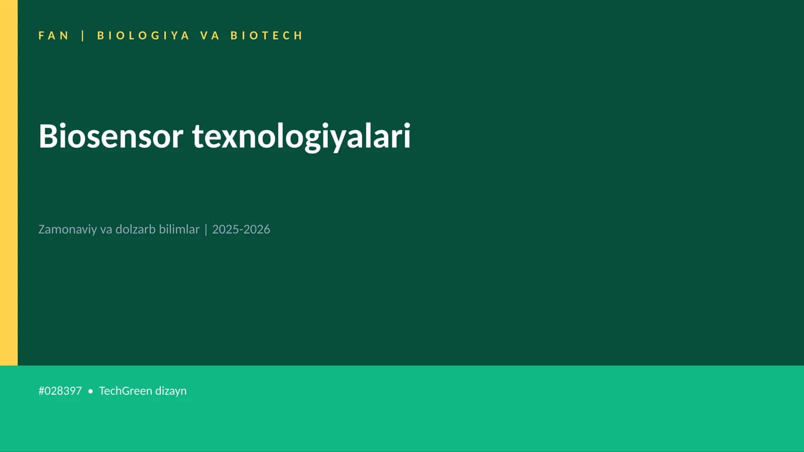 Biosensor texnologiyalari