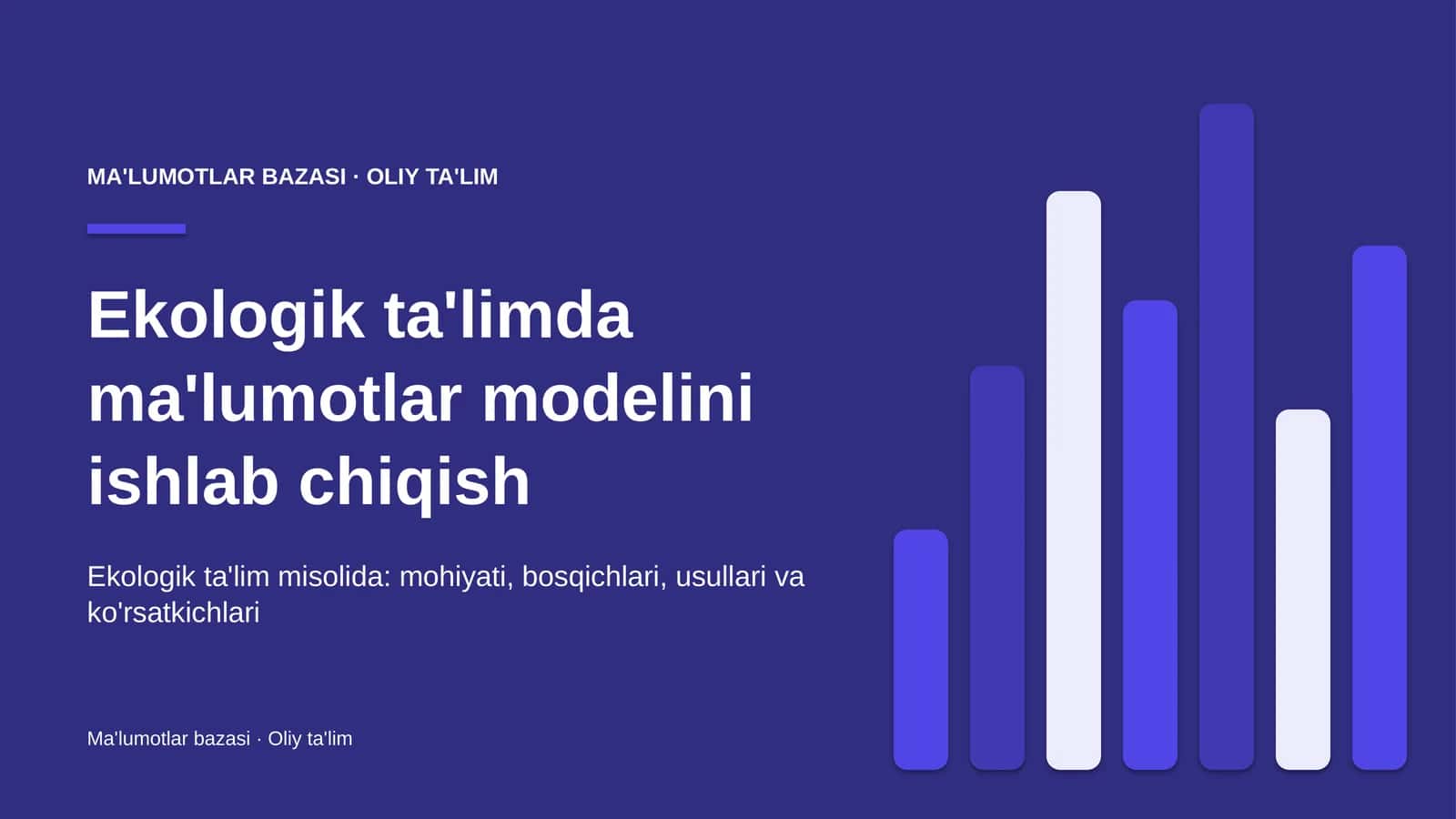 ekologik ta'limda ma'lumotlar modelini ishlab chiqish 8652