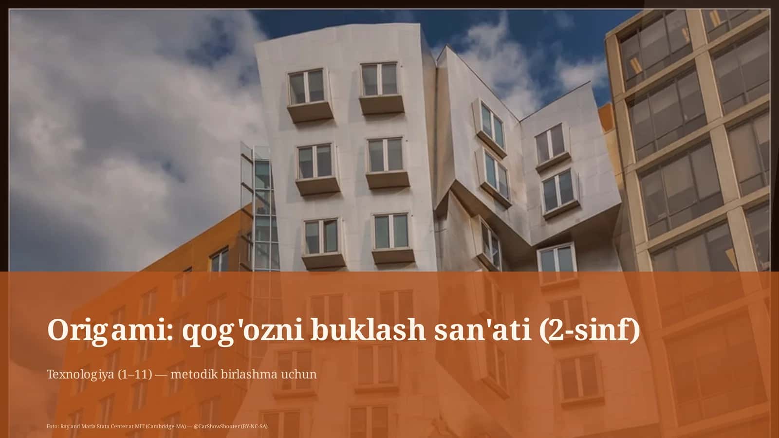 Origami: qog'ozni buklash san'ati (2-sinf)
