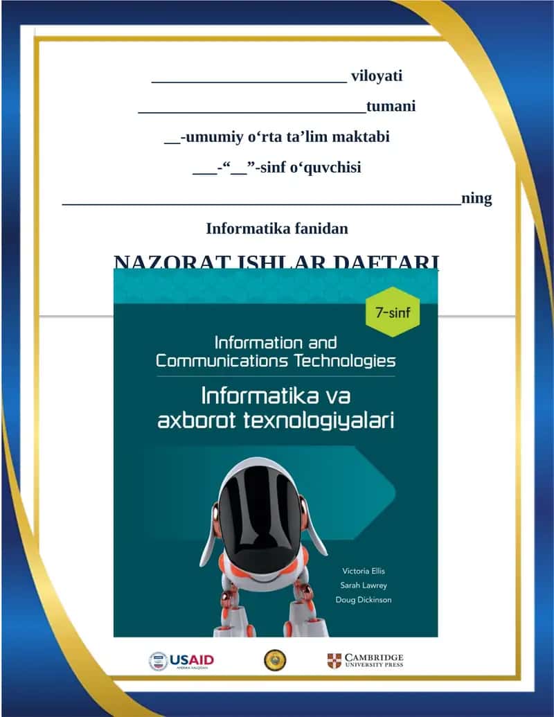 NAZORAT ISHLAR DAFTARI