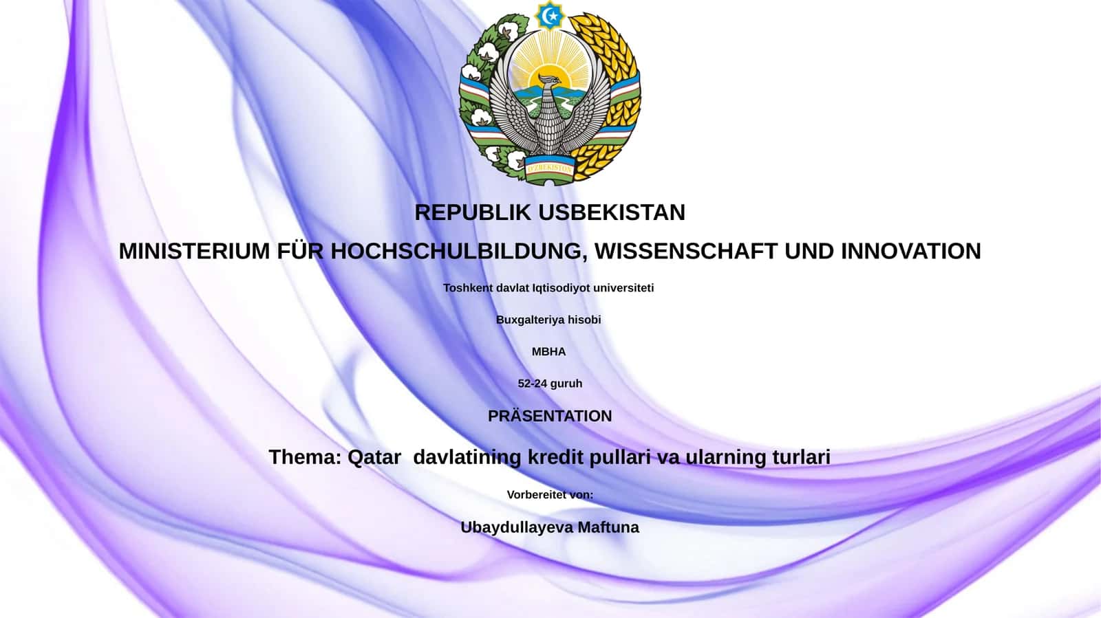 Qatar davlatining kredit pullari va ularning turlari