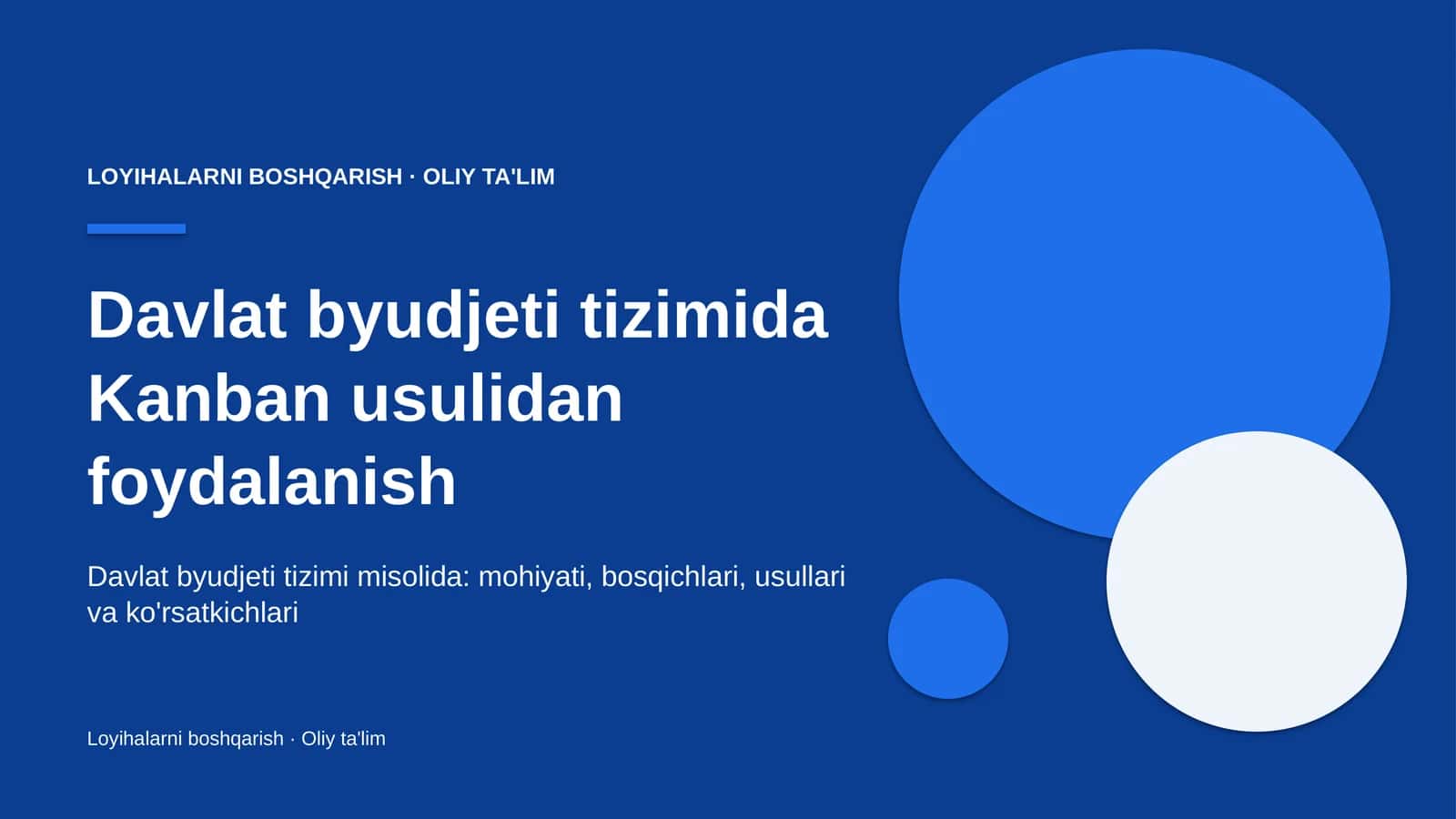 Kanban usulidan foydalanish: mohiyati