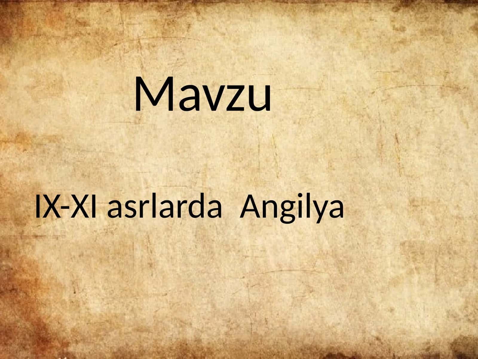 IX-XI asrlarda Angilya