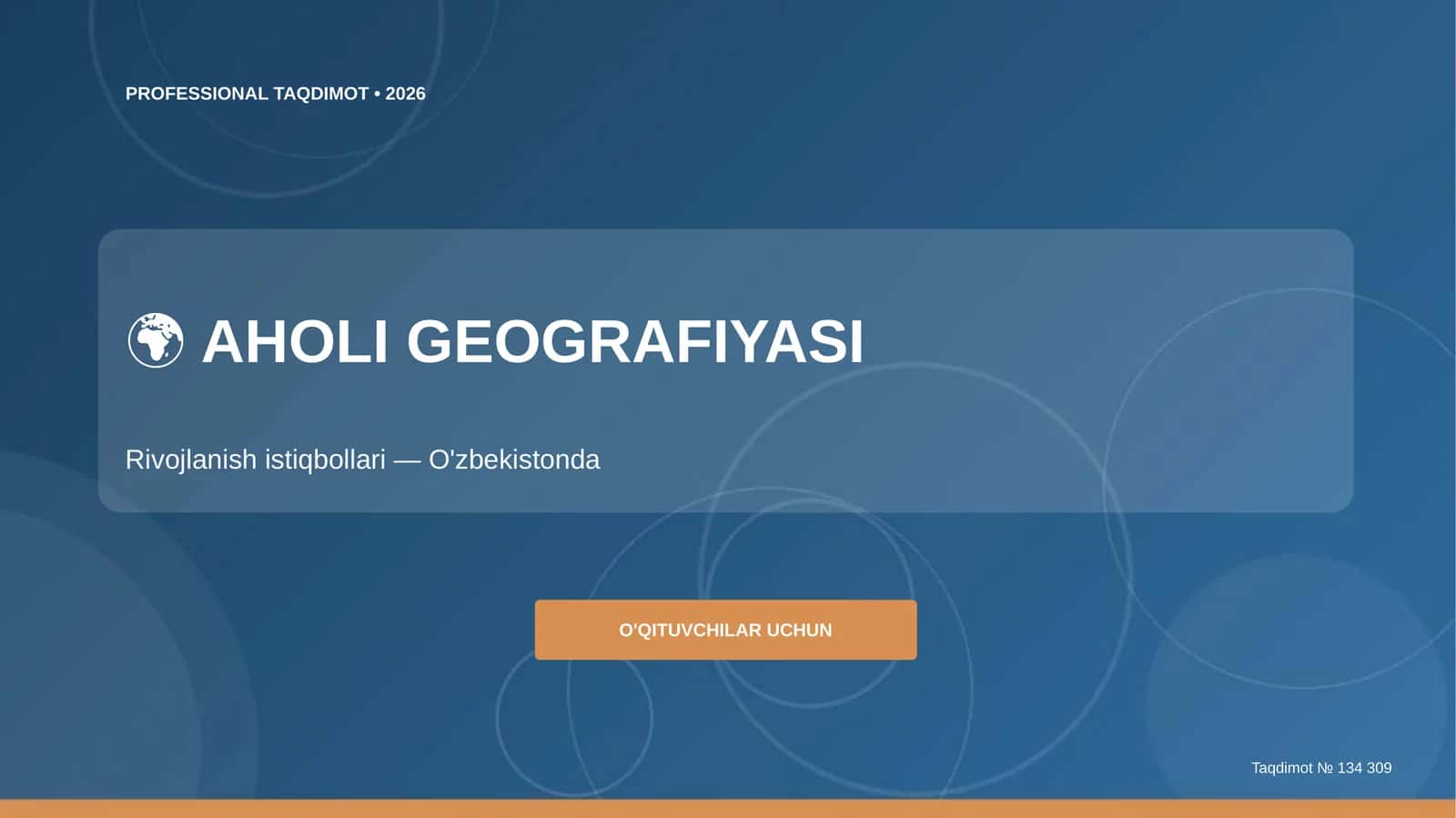 Aholi Geografiyasi taqdimoti