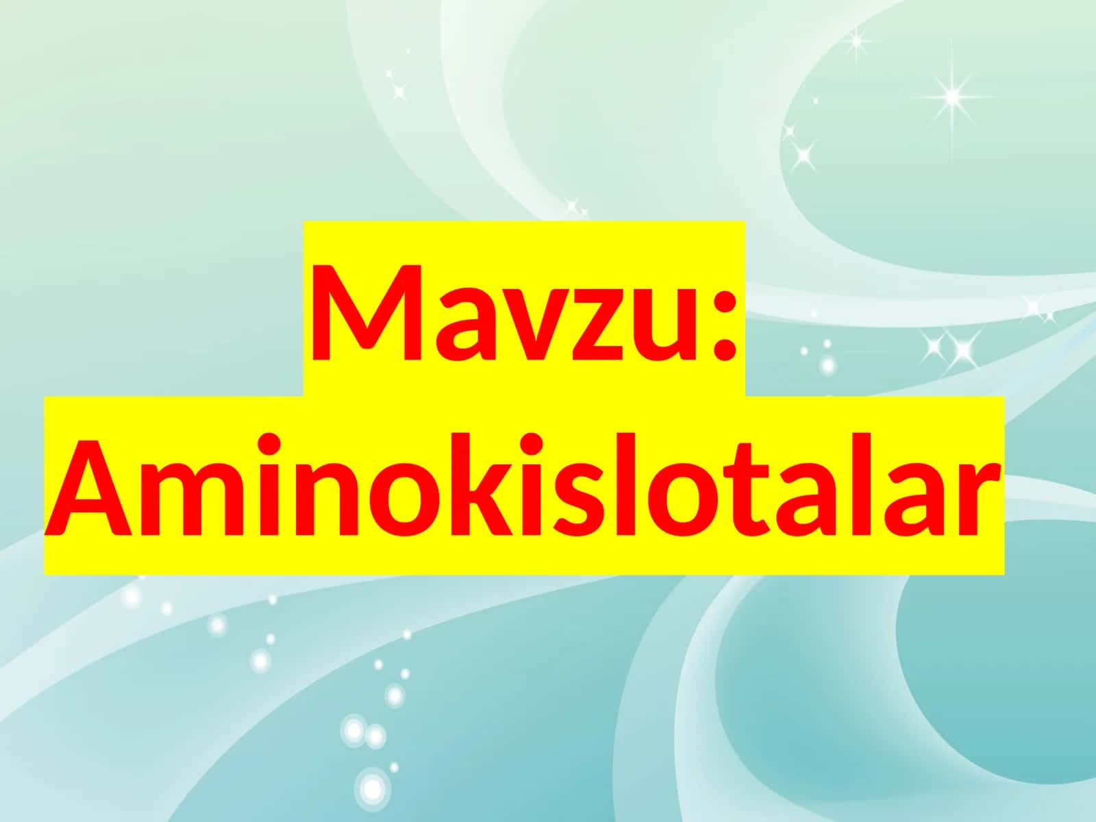 Aminokislotalar