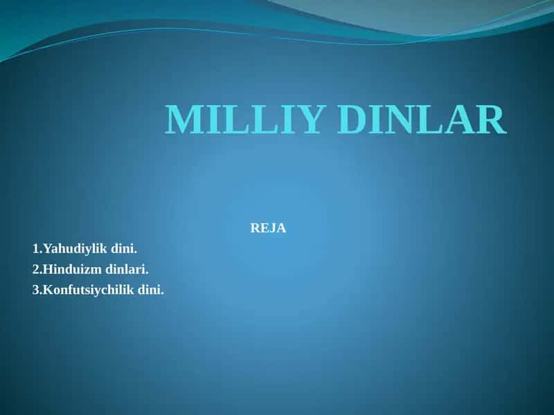 Milliy dinlar