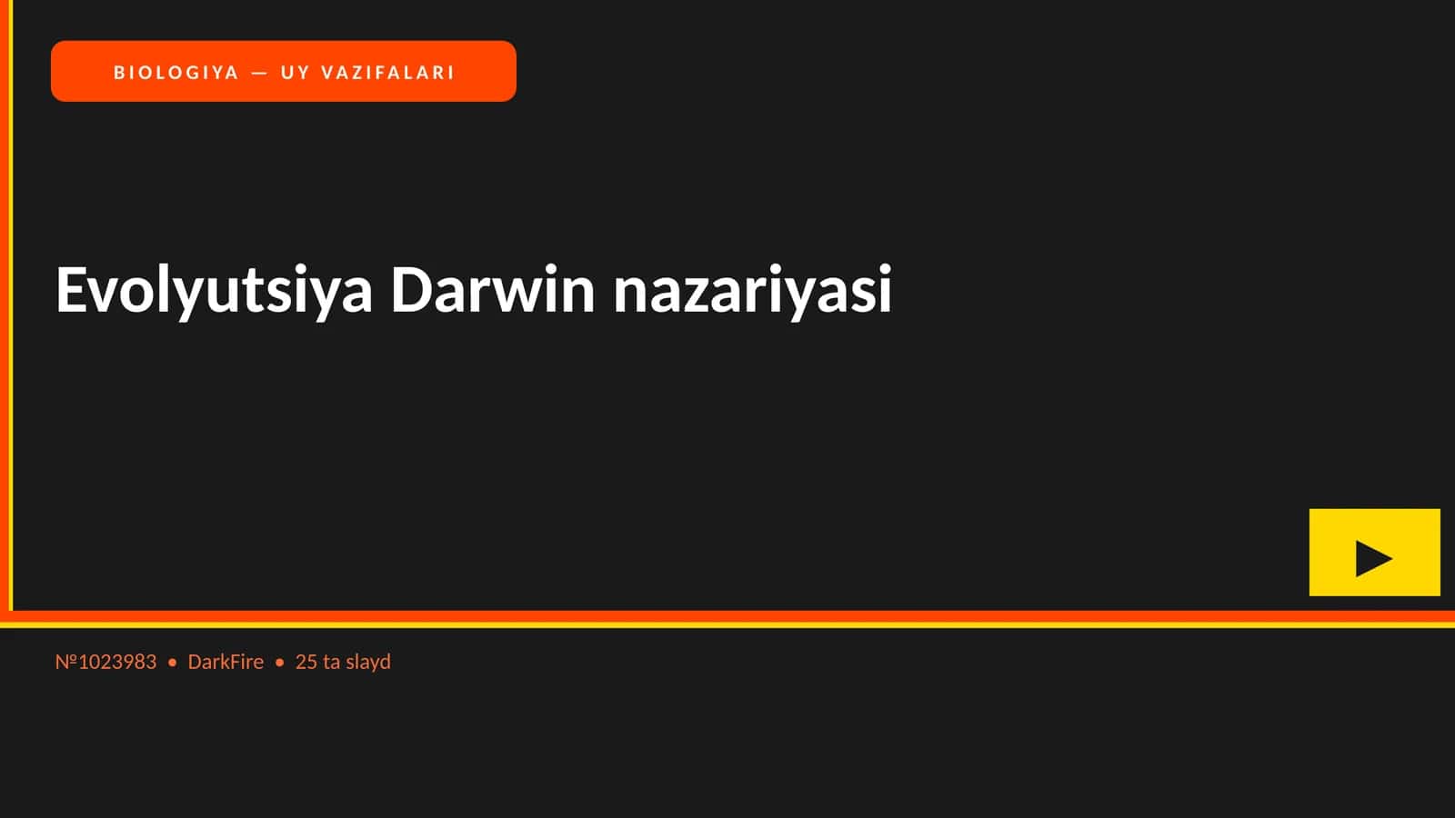 Evolyutsiya Darwin nazariyasi