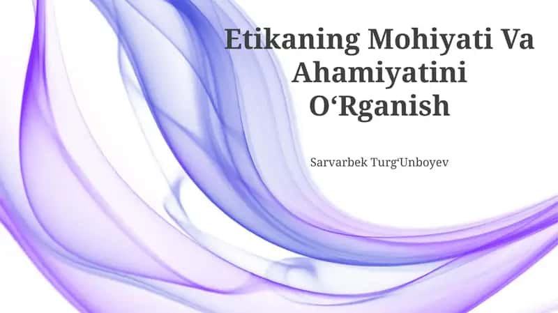 Axloqiy Tarbiya