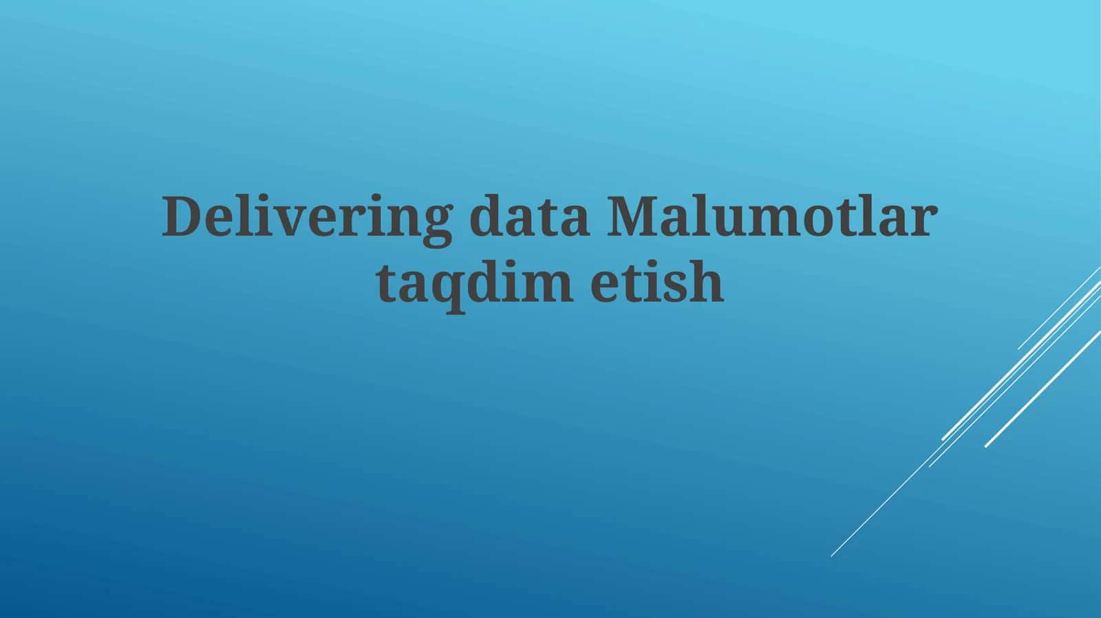 Malumotlartaqdimetish