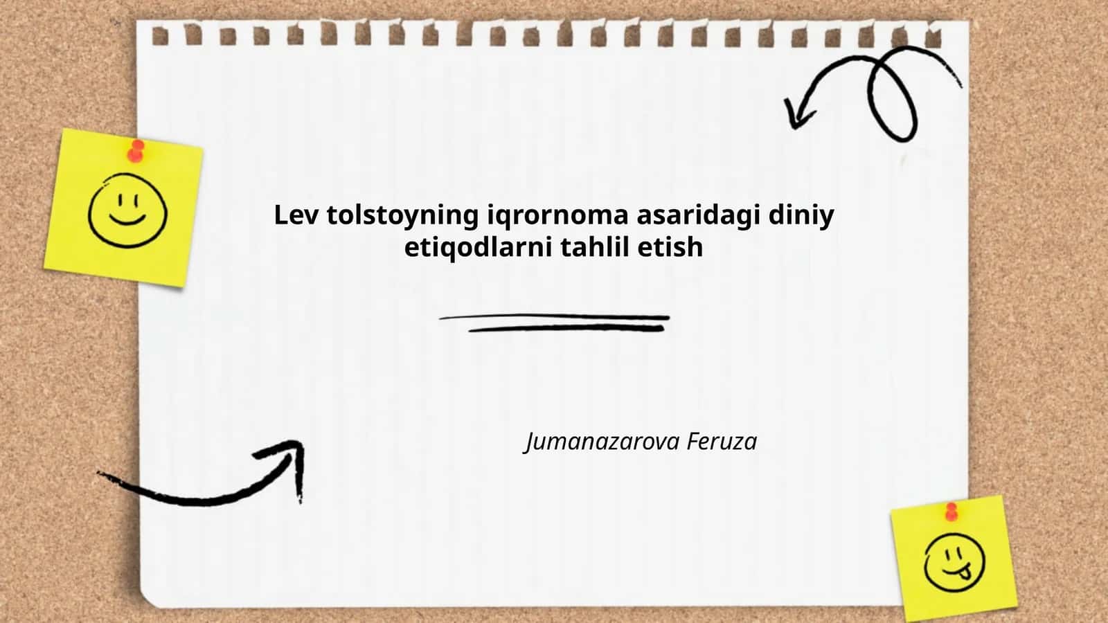 Lev Tolstoyning Iqrornoma Asaridagi Diniy Etiqodlarni Tahlil Etish