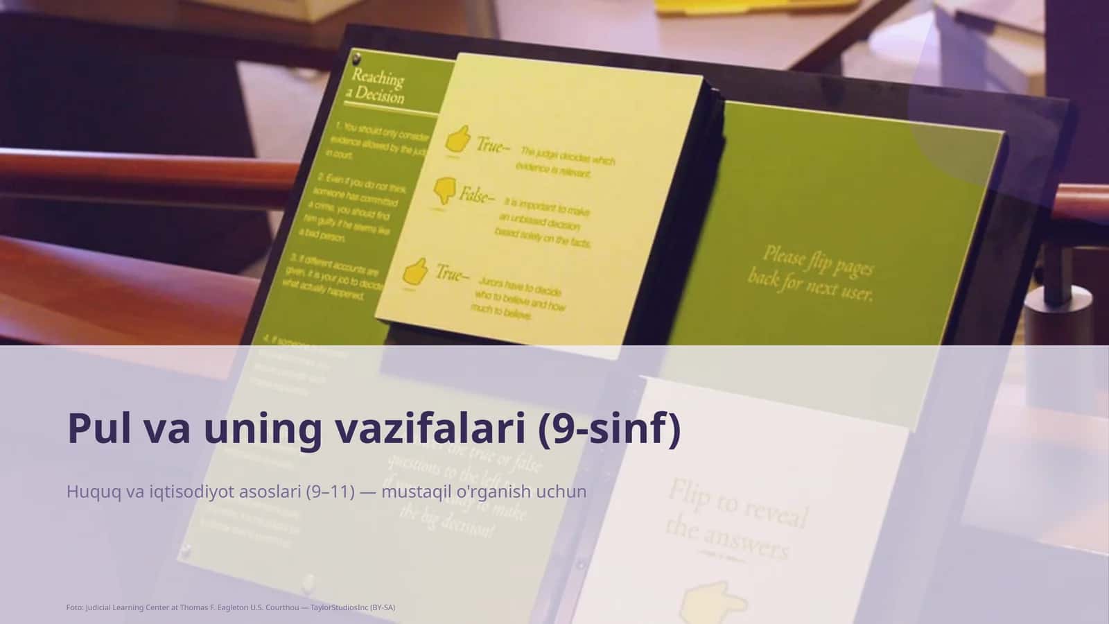 Pul va uning vazifalari (9-sinf)